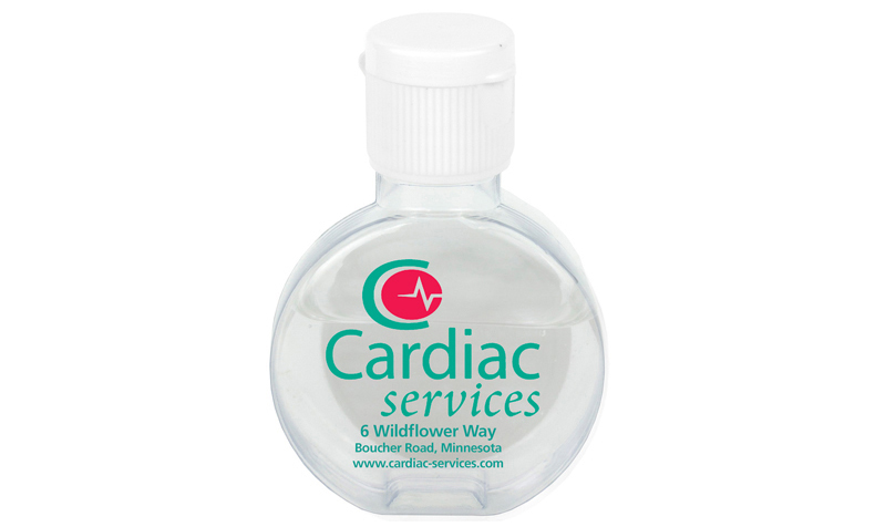 1 oz Compact Hand Sanitizer Antibacterial Gel in Round Flip-Top Squeeze Bottle 1 oz Compact Hand Sanitizer Antibacterial Gel in Round Flip-Top Squeeze Bottle